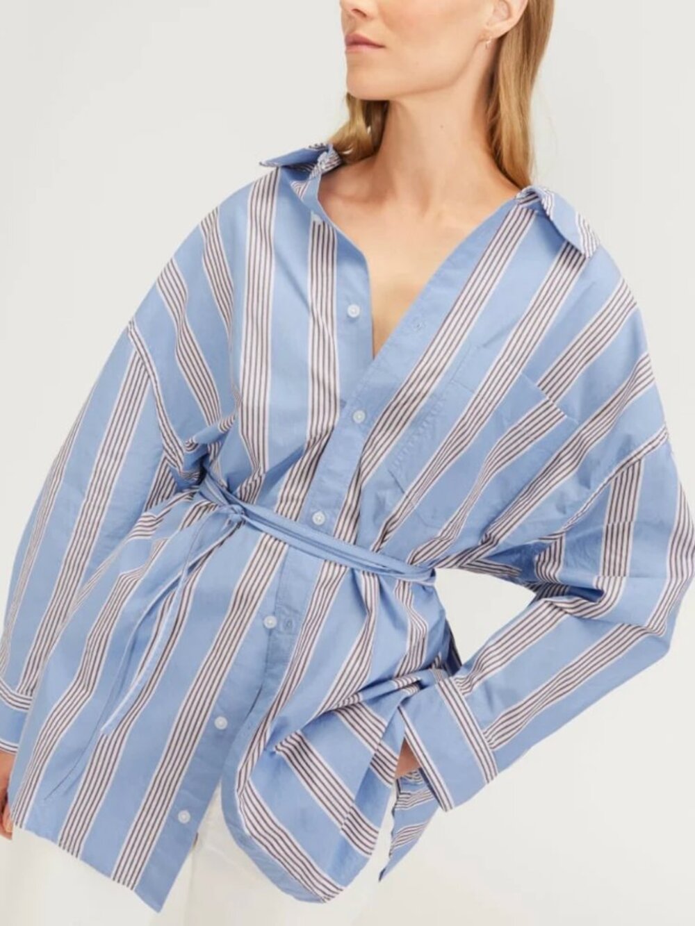 Everlane-The Poplin Tie Back Shirt-Size XS